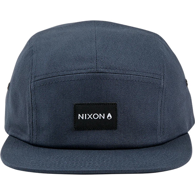 2024 Nixon Mikey 5 Panel Strapback Cap C2997 - Navy - Sailing
